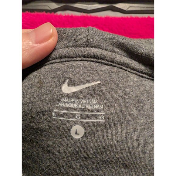 Nike Oregon Ducks Hoodie Womens Large Grey Full Zip Rhinestone Bling Back... - Picture 5 of 7